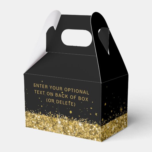 Zwarte goudstaartroep bedankdoosjes (Achterkant)