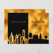 Zwarte goudstad, land dat we verplaatst hebben aankondigingskaart (Voorkant / Achterkant)