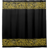  zwarte goudsteen, aangepast op maat douchegordijn (Voorkant)