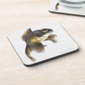 Zwarte goudvis (Carassius auratus) 2 Bier Onderzetter (Linkerzijde)