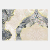 Zwarte goudWaterverf Alcohol Ink Sparkly Glitter Inpakpapier Vel (Voorkant)