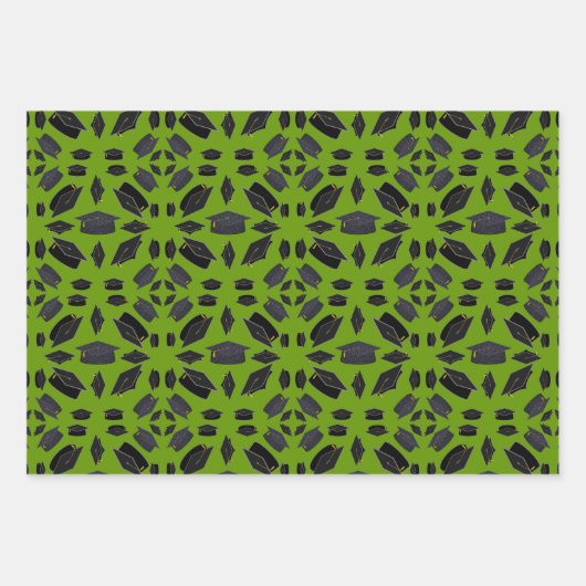 Zwarte graafkap boven groene gras inpakpapier vel (Voorkant 3)