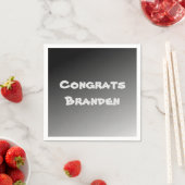 Zwarte gradiënt, gefeliciteerd servetten (Insitu)