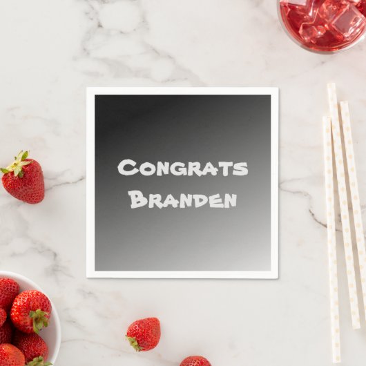 Zwarte gradiënt, gefeliciteerd servetten (Insitu)