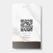 Zwarte Gradiënt Gouden Marmeren Professionele Nota Badge (Achterkant)