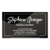 Zwarte gradiëntlagen | Modern Magnetisch Visitekaartje (Voorkant)