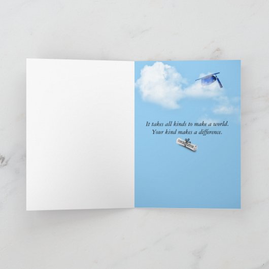 Zwarte Graduation Cap op Planet Earth Kaart (Binnen)