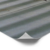 Zwarte graffiti op gegolfd IJzeren fitnessPoster! Poster (Hoek)