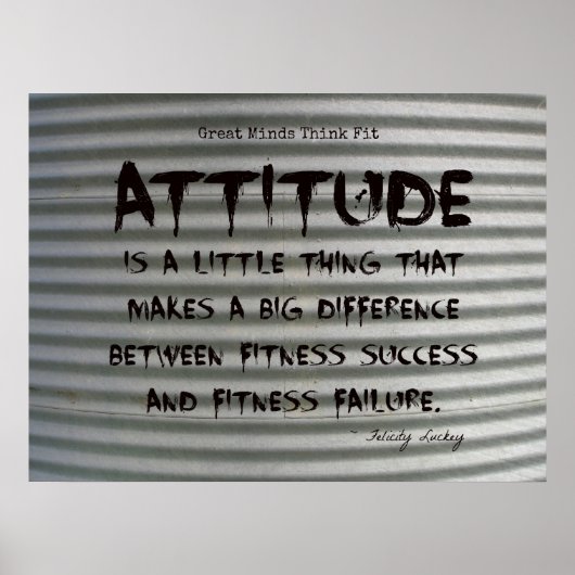 Zwarte graffiti op gegolfd IJzeren fitnessPoster! Poster (Voorkant)