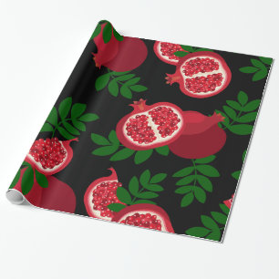 Zwarte granaatappel fruit cadeaupapier
