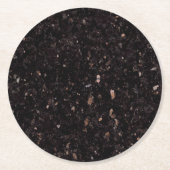 Zwarte graniet ronde kartonnen onderzetter (Voorkant)