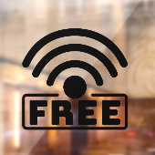Zwarte Gratis WIFI Werkruimte Coffeeshop Raamsticker (Vel 2)