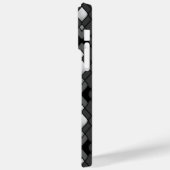 ZWARTE GRAY SILVER DIAMOND PATTERS Case-Mate iPhone CASE (Achterkant / Links)