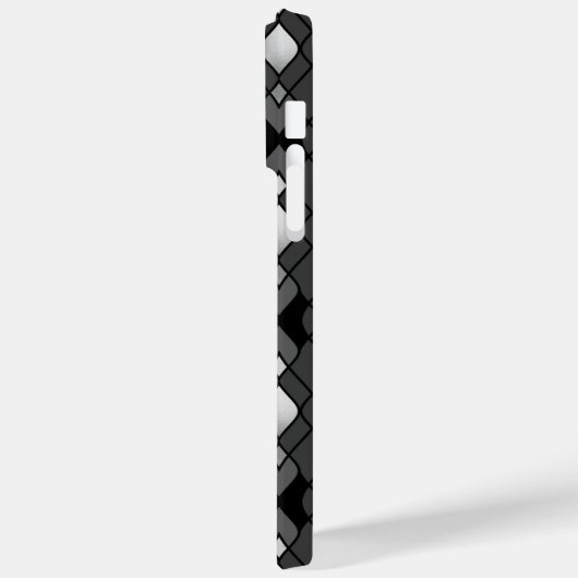 ZWARTE GRAY SILVER DIAMOND PATTERS Case-Mate iPhone CASE (Achterkant / Links)