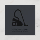 ZWARTE GRAY SIMPLE VACUUM CLEANER CLEANER SERVICE VIERKANTE VISITEKAARTJE (Voorkant)