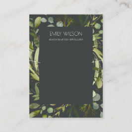 ZWARTE GREEN FOLIAGE WREATH LIJST KETTING DISPLAY VISITEKAARTJE