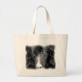 Zwarte Grens Collie Animal Art Canvas tas (Voorkant)