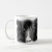 Zwarte grens Collie Animal Art Koffiemok (Links)