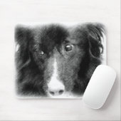 Zwarte grens Collie Animal Art Muismat (Met muis)