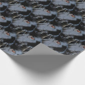 Zwarte grens Collie Dog Face Animal Art Patroon Cadeaupapier (Hoek)