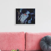 Zwarte grens Collie Dog Face Canvas Afdruk (Insitu (Woonkamer))