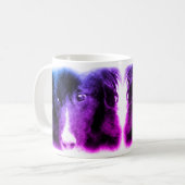 Zwarte grens Collie Tint Animal Art Koffiemok (Voorkant links)