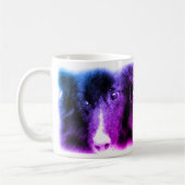 Zwarte grens Collie Tint Animal Art Koffiemok (Links)