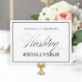 Zwarte grens Elegant Weddenschap Hashtag Kaart
