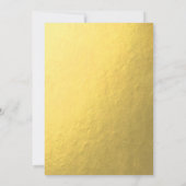 Zwarte grens Glam Swirly Flourish Gold Foil Kaart (Achterkant)