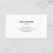 Zwarte Grens Moderne Naam Kunstwerk Kunstkunst Stu Visitekaartje (Achterkant)