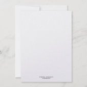 Zwarte grens shimmer traditionele monogram bruilof kaart (Achterkant)