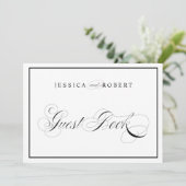 Zwarte grens van Elegant Weddenschap Kaart (Staand voorkant)