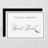 Zwarte grens van Elegant Weddenschap Kaart (Voorkant / Achterkant)