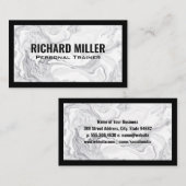 Zwarte Grenzen | Elegant Marble Visitekaartje (Voorkant / Achterkant)