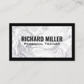 Zwarte Grenzen | Elegant Marble Visitekaartje (Voorkant)