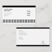 Zwarte Grenzen en Logo balletPianist Visitekaartje (Voorkant / Achterkant)