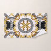 Zwarte Griekse decoratie Bad Handdoek (Handdoek)