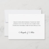 Zwarte Griekse hoofdgrens Bedankkaart (Achterkant)