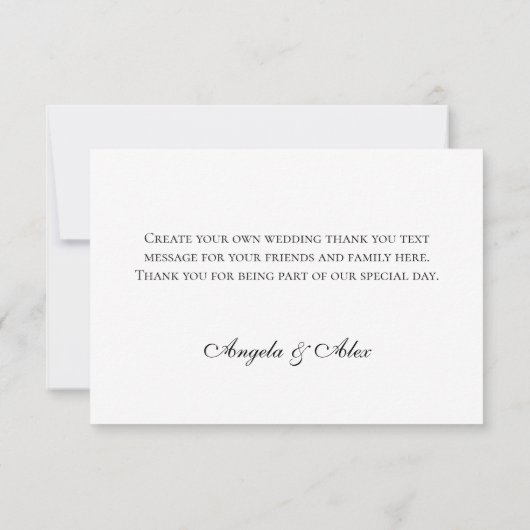 Zwarte Griekse hoofdgrens Bedankkaart (Achterkant)