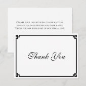 Zwarte Griekse hoofdgrens Bedankkaart (Voorkant / Achterkant)