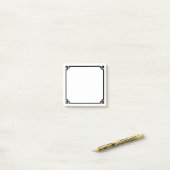 Zwarte Griekse Sleutel Sierrand Post-it® Notes (Op bureau)