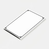 Zwarte Griekse sleutelgrens voor sierdoeleinden Post-it® Notes (Schuin)