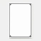 Zwarte Griekse sleutelgrens voor sierdoeleinden Post-it® Notes (Voorkant)