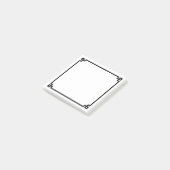 Zwarte Griekse sleutelgrens voor sierdoeleinden Post-it® Notes (Schuin)