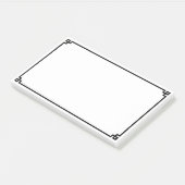 Zwarte Griekse sleutelgrens voor sierdoeleinden Post-it® Notes (Schuin)