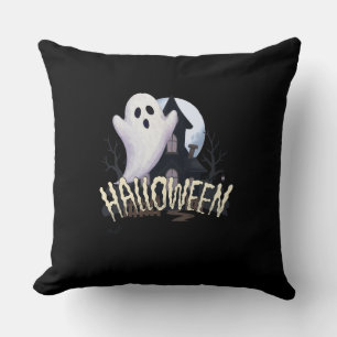 Zwarte griezelige Halloween decor kussen