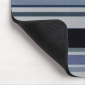  zwarte grijze blauwpatroonstripes Mousepad Muismat (Hoek)