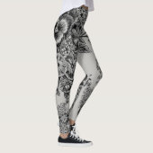  zwarte/grijze bloemen Leggings (Rechts)
