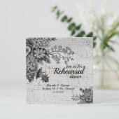  zwarte/grijze bloemen repetitie binnenste Kaart (Staand voorkant)