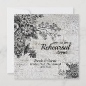  zwarte/grijze bloemen repetitie binnenste Kaart (Voorkant)